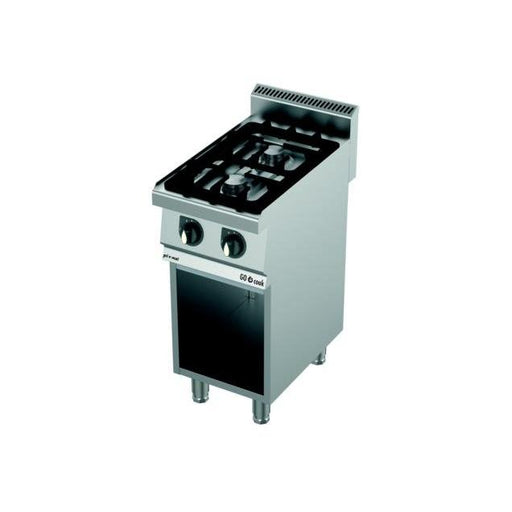 gel - o - mat - Gasherd Serie 700 - 2 Flammen, 40 cm, 18 kW, mit Unterbau - gel - o - mat - GastroDeals