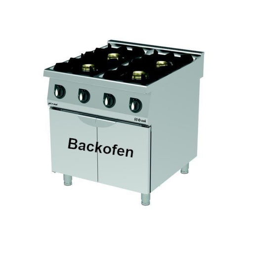 gel - o - mat - Gasherd Serie 700 - 4 Flammen, Gasbackofen, 80 cm, 39,0 kW - gel - o - mat - GastroDeals