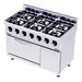 gel - o - mat - Gasherd Serie 700 - 6 Flammen, Elektro - Heißluft - Backofen, 120 cm - gel - o - mat - GastroDeals