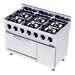 gel - o - mat - Gasherd Serie 700 - 6 Flammen, Gas - Backofen, 120 cm, 60 kW - gel - o - mat - GastroDeals
