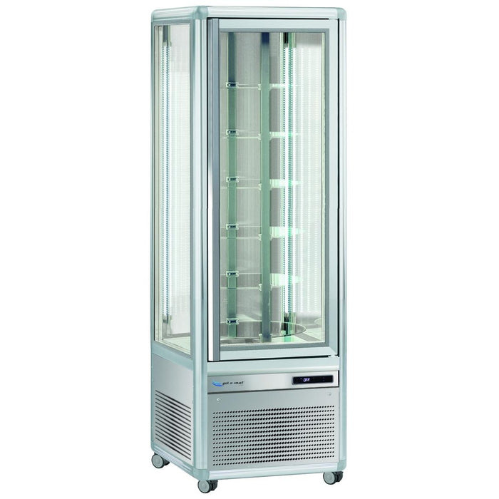 gel - o - mat - Glas Kühlvitrine Wien 351 R - 6 Glasablagen, Rund, 43 cm - gel - o - mat - GastroDeals