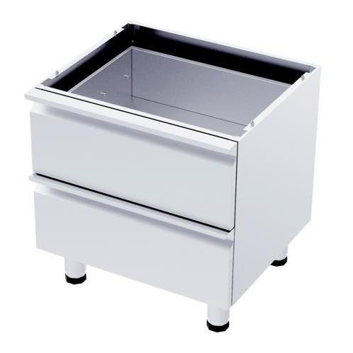 gel - o - mat - Neutraler Unterbau aus Edelstahl - 2 Schubladen, 600x600x610 mm - gel - o - mat - GastroDeals