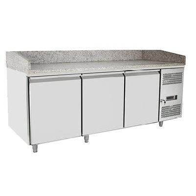 gel - o - mat - Pizza - Kühltisch EPF3485GR - 3 Türen, 203 cm, Granit - Arbeitsfläche - gel - o - mat - GastroDeals
