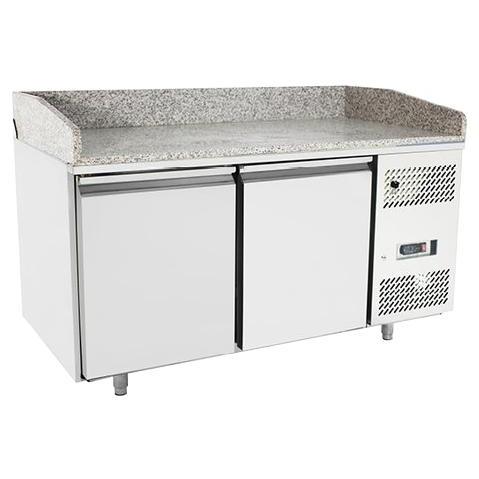 gel - o - mat - Pizza Kühltisch EPF3495GR - Granitarbeitsplatte, 151 cm, 2 Türen - gel - o - mat - GastroDeals