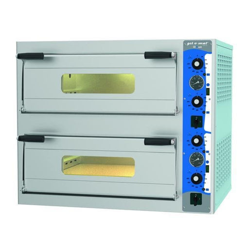 gel - o - mat - Pizza - Ofen GE4302AB - 8 Pizzen, 2 Kammern, Analog, 400 °C - gel - o - mat - GastroDeals