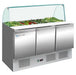 gel - o - mat - Saladette Gelo Line S903 CG - Rundglasaufsatz, 3 Türen, 136,5 cm - gel - o - mat - GastroDeals