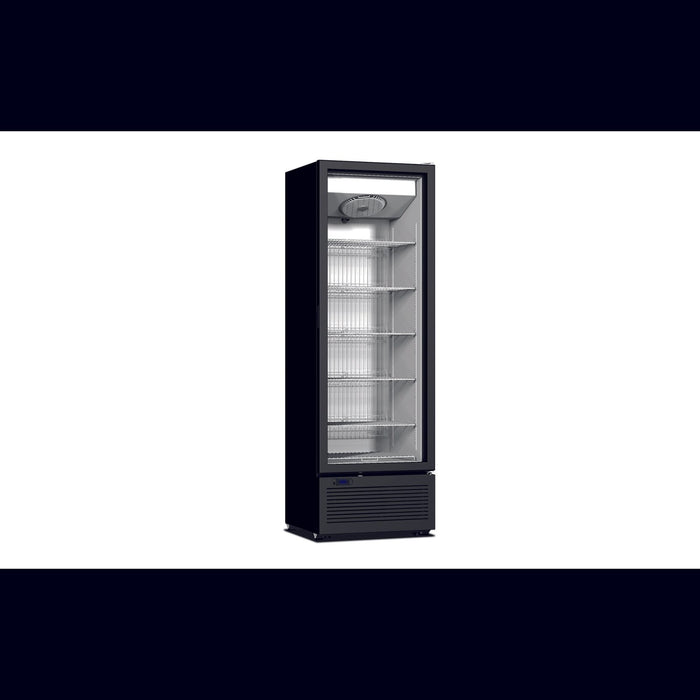 gel - o - mat - Tiefkühlvitrine CRFV 500 - Glastür, 420 Liter, 66,7 cm, Schwarz, LED - Beleuchtung - gel - o - mat - GastroDeals