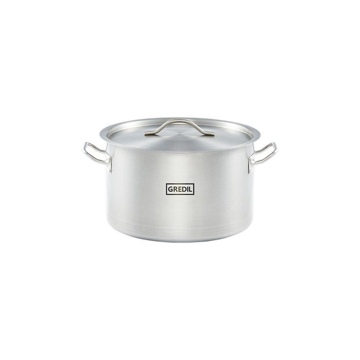 Gredil - Suppentopf mittelhohe Form, Serie ECO Ø 280 mm, Höhe 180 mm, 11,1 Liter, inkl. Deckel - GastroDeals