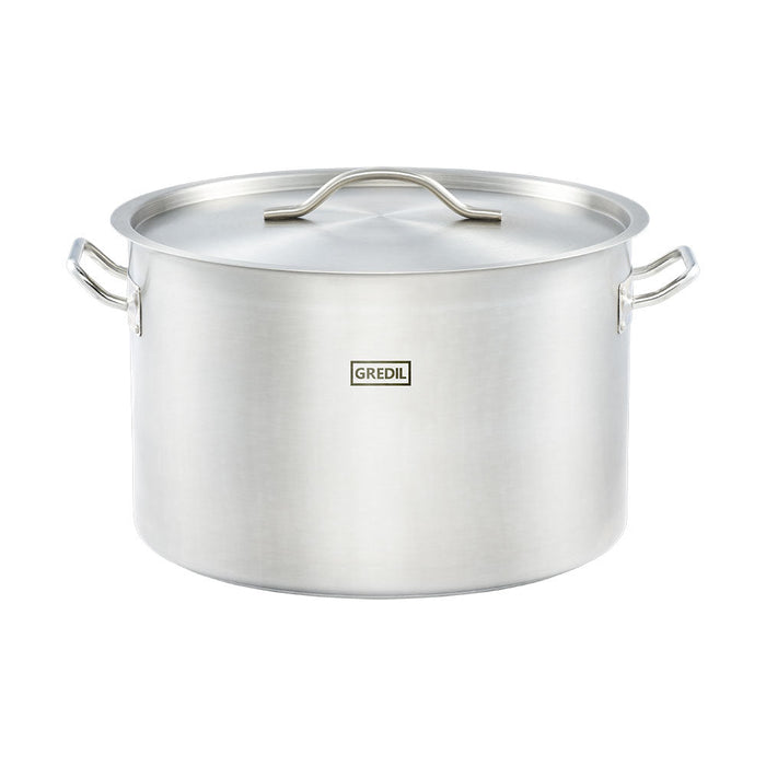 Gredil - Suppentopf mittelhohe Form, Serie ECO Ø 400 mm, Höhe 260 mm, 32,6 Liter, inkl. Deckel - GastroDeals