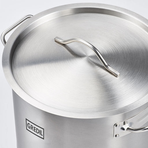 Gredil - Suppentopf mittelhohe Form, Serie ECO Ø 400 mm, Höhe 260 mm, 32,6 Liter, inkl. Deckel - GastroDeals