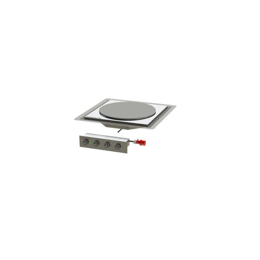 Heidebrenner - Heidebrenner Einbau Elektro Hockerkocher - 3x4,5 kW, 800x800x200 mm, 3 Heizzonen, Ø 700 mm - GastroDeals