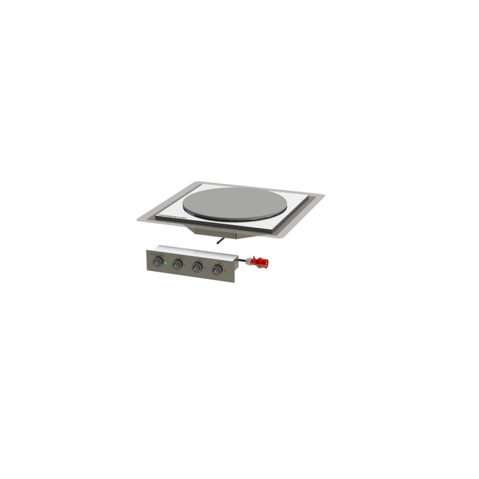 Heidebrenner - Heidebrenner Einbau Elektro Hockerkocher - 3x4,5 kW, 800x800x200 mm, 3 Heizzonen, Ø 700 mm - GastroDeals