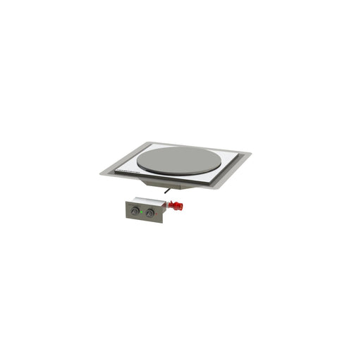 Heidebrenner - Heidebrenner Einbau Elektro Hockerkocher "700" - Ø 700 mm, 13,5 kW, Chromnickelstahl, 100 - 350°C - GastroDeals