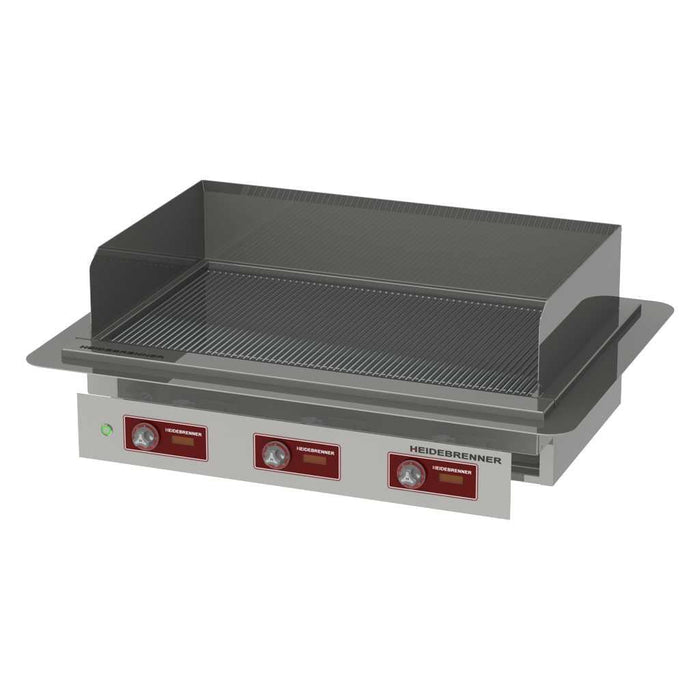 Heidebrenner - Heidebrenner Einbau Elektro Teppanyaki - Bratplatte "KYUSHU" - Geriffelte Platte, 996x550 mm, 13,5 kW - GastroDeals