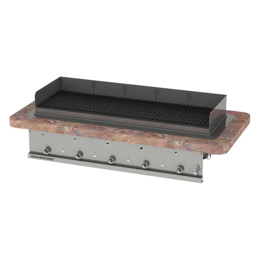 Heidebrenner - Heidebrenner Einbau Gas Lavasteingrill "LIPARI" - 580 mm, 46,5 kW, Indoor, Edelstahl V - Rost - GastroDeals