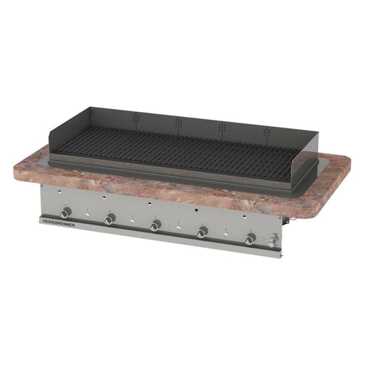 Heidebrenner - Heidebrenner Einbau Gas Lavasteingrill LIPARI - 64 kW, 680 mm, Indoor, 5 Zonen - GastroDeals