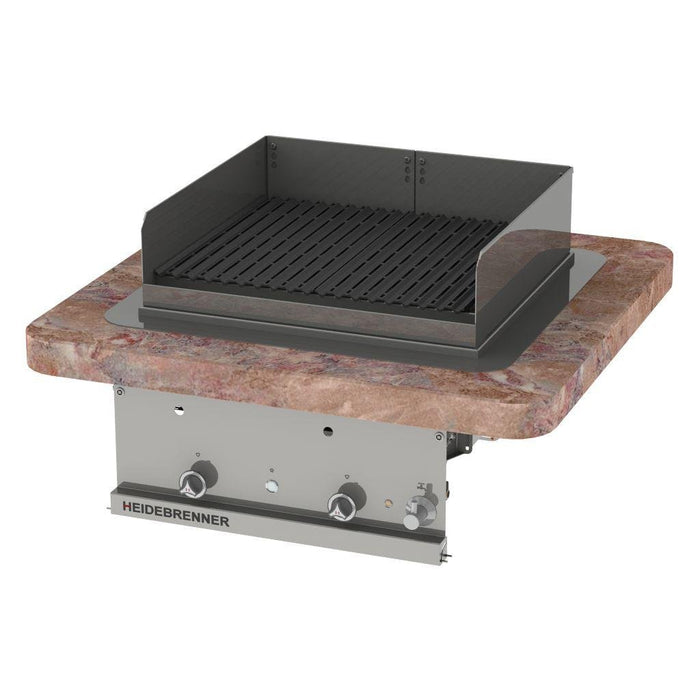 Heidebrenner - Heidebrenner Einbau Gas Rostbräter/Wassergrill DENTON - 680 - 18,0 kW, Indoor, 2 Heizzonen, 736x600 mm - GastroDeals