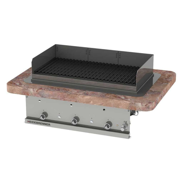 Heidebrenner - Heidebrenner Einbau Gas Rostbräter/Wassergrill PLANO - 580 - 21,0 kW, Indoor, 3 Heizzonen - GastroDeals