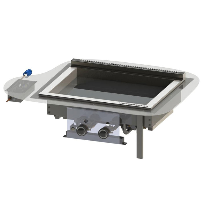 Heidebrenner - Heidebrenner Einbau - Gasbratplatte OKINAVA - 650 - Hartverchromt, 2 Zonen, 770x650 mm - GastroDeals