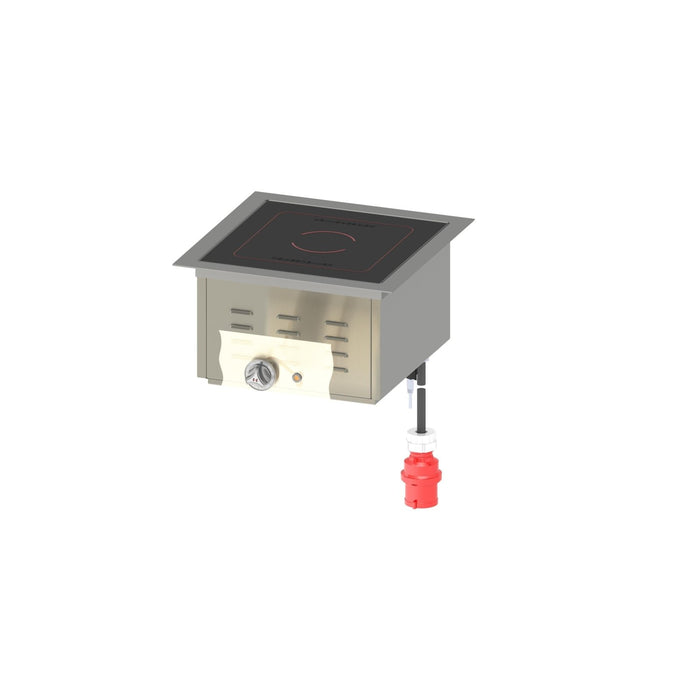 Heidebrenner - Heidebrenner Einbau Induktions - Herd - 1 x 3,5 kW, CERAN - Kochfeld, 440 mm, Chromnickelstahl - GastroDeals