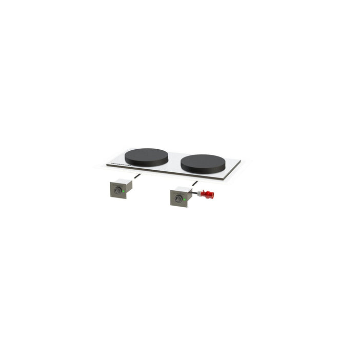 Heidebrenner - Heidebrenner Elektro Hockerkocher - 2x5 kW, Guss - Kochplatte Ø 400 mm, 5 - Takt - Schaltung - GastroDeals