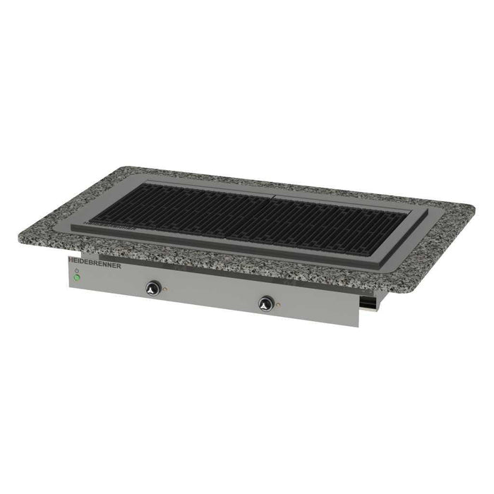 Heidebrenner - Heidebrenner Elektro Lavasteingrill ELBRUS - 750 mm, 18 kW, Gusseiserne Grillroste, Höhenverstellbare Füße - GastroDeals