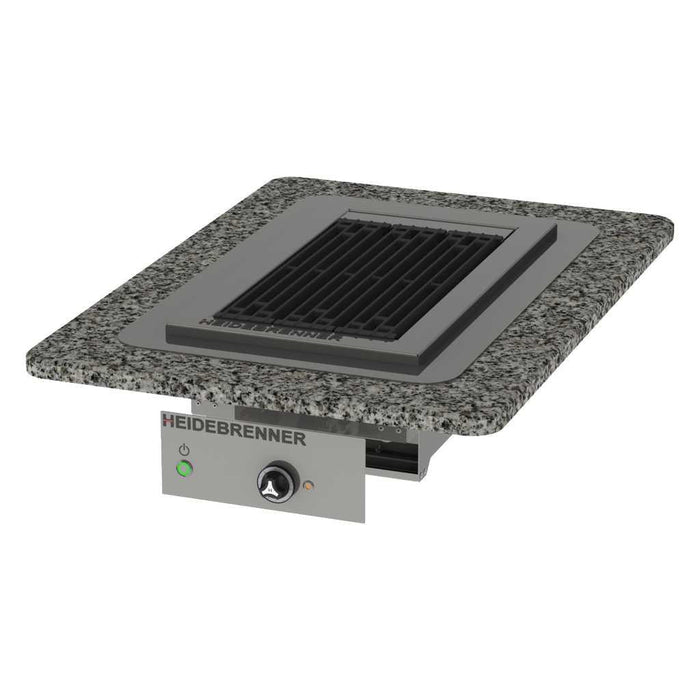 Heidebrenner - Heidebrenner Elektro Lavasteingrill FOGO - 750 mm, 4,5 kW, Gusseiserne Roste, Einbau - GastroDeals