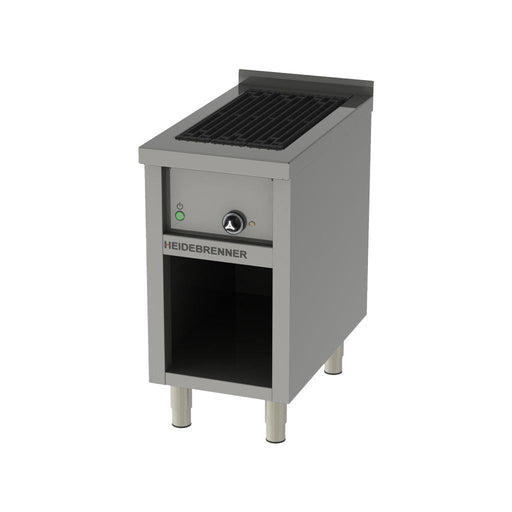 Heidebrenner - Heidebrenner Elektro Lavasteingrill FOGO - 750 mm, 4,5 kW, Stand, Gusseiserne Grillroste, Höhenverstellbare Füße - GastroDeals