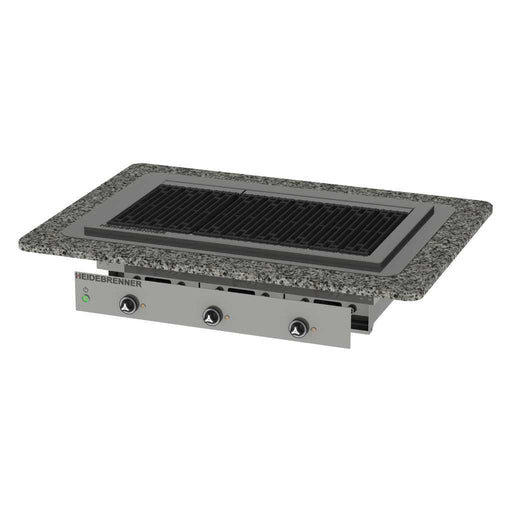 Heidebrenner - Heidebrenner Elektro Lavasteingrill "FUJI" - 13,5 kW, 650 mm, Gusseiserne Grillroste, CNS 18/10 - GastroDeals