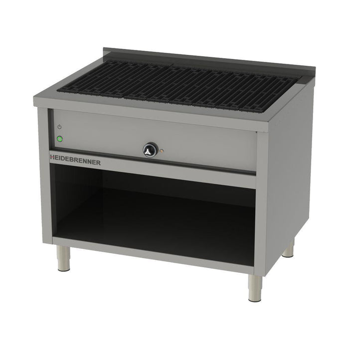 Heidebrenner - Heidebrenner Elektro Lavasteingrill FUJI - 13,5 kW, 750 mm, Gusseiserne Grillroste, Höhenverstellbare Füße - GastroDeals