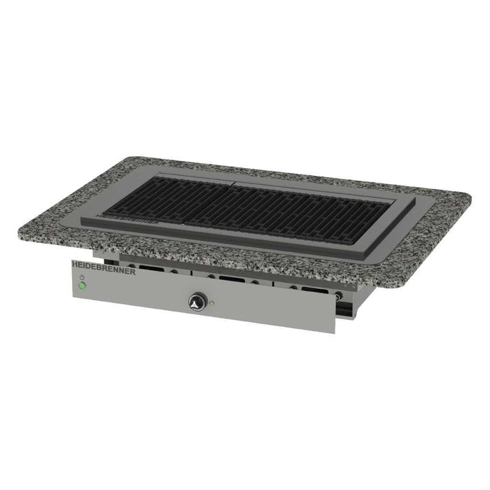 Heidebrenner - Heidebrenner Elektro Lavasteingrill FUJI - 650 mm, 13,5 kW, Gusseiserne Grillroste, Einbau - GastroDeals