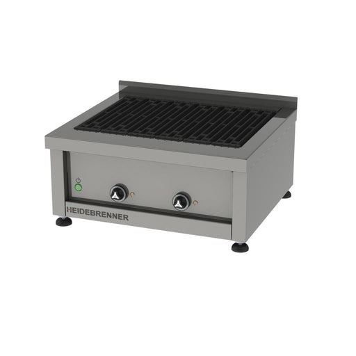 Heidebrenner - Heidebrenner Elektro Lavasteingrill "HEKLA" - 650 mm, 9 kW, Gusseiserne Grillroste, Höhenverstellbare Füße - GastroDeals
