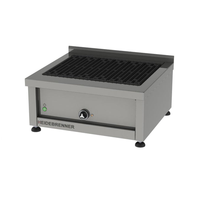Heidebrenner - Heidebrenner Elektro Lavasteingrill HEKLA - 750 mm, 9 kW, Gusseiserne Grillroste, Höhenverstellbare Füße - GastroDeals
