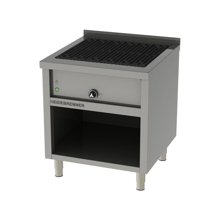 Heidebrenner - Heidebrenner Elektro Lavasteingrill HEKLA - 9 kW, 750 mm, Gusseiserne Grillroste, Höhenverstellbare Füße - GastroDeals
