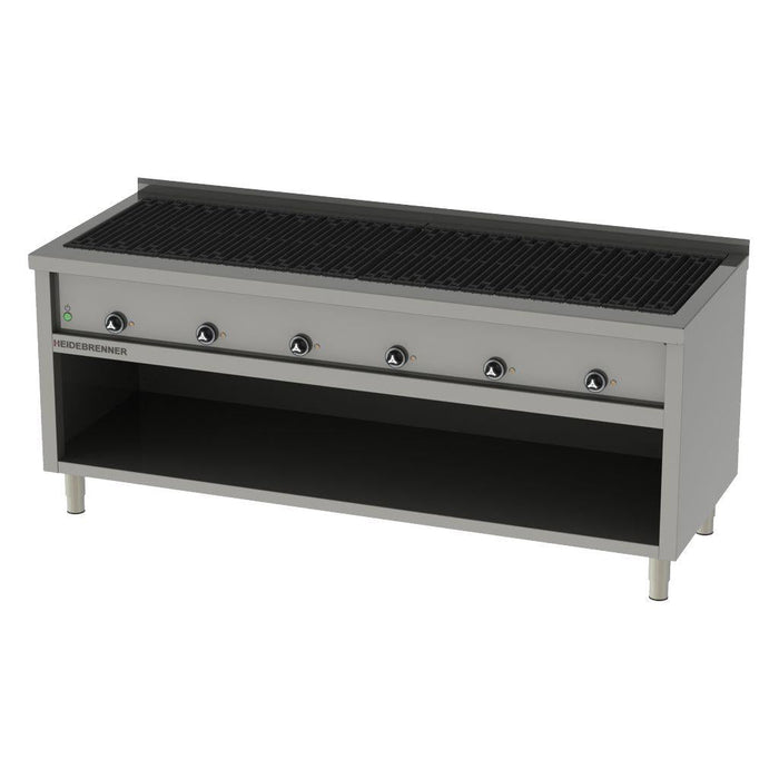 Heidebrenner - Heidebrenner Elektro Lavasteingrill "Kilimandscharo" - 750 - 27 kW, 2000x750 mm, 6 Zonen - GastroDeals