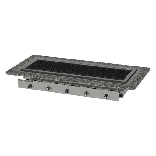 Heidebrenner - Heidebrenner Elektro Lavasteingrill "KRAKATAU" - 650 - 22,5 kW, 1685x650 mm, Höhenverstellbare Füße - GastroDeals