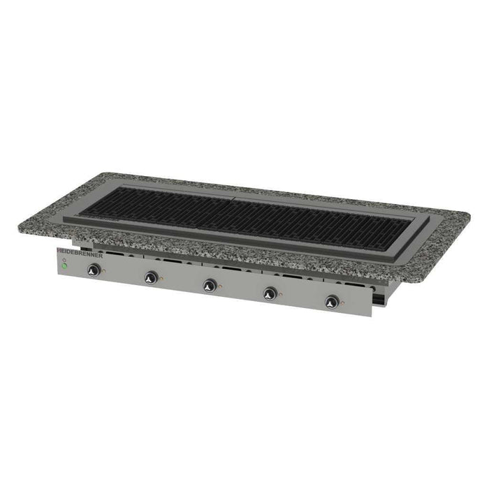 Heidebrenner - Heidebrenner Elektro Lavasteingrill "KRAKATAU" - 650 - 22,5 kW, 1685x650 mm, Höhenverstellbare Füße - GastroDeals
