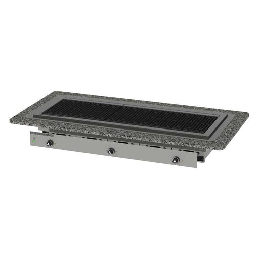 Heidebrenner - Heidebrenner Elektro Lavasteingrill "Krakatau" - 650 - 22,5 kW, 3 Zonen, Einbau, 1564x475 mm - GastroDeals