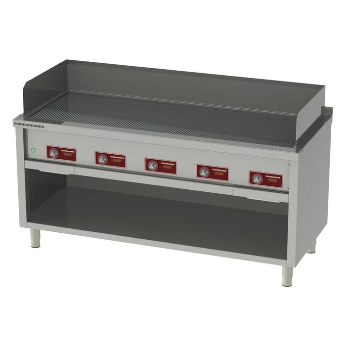 Heidebrenner - Heidebrenner Elektro Teppanyaki - Bratplatte HONSHU - 5 Zonen, 22,5 kW, 1760x750 mm, Geriffelt - GastroDeals
