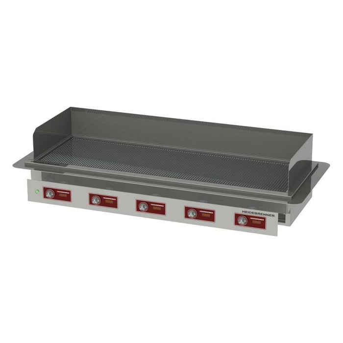 Heidebrenner - Heidebrenner Elektro Teppanyaki - Bratplatte HONSHU - 650 - Einbau, Geriffelte Platte, 1760x650 mm - GastroDeals