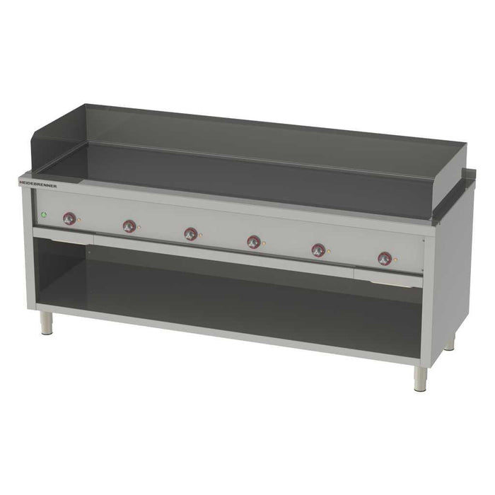 Heidebrenner - Heidebrenner Elektro Teppanyaki - Bratplatte "TANEGA" - 2090x750x850 mm, 27 kW, 6 Heizzonen - GastroDeals