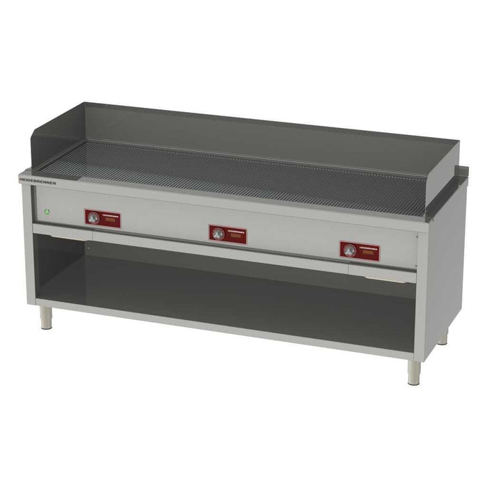 Heidebrenner - Heidebrenner Elektro Teppanyaki - Bratplatte "TANEGA" - Geriffelte Platte, 1986x550 mm, 27 kW - GastroDeals