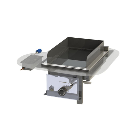 Heidebrenner - Heidebrenner Gas Einbau - Bratplatte IKI - 650 - Hartverchromt, 440x650 mm, 4,5 kW - GastroDeals