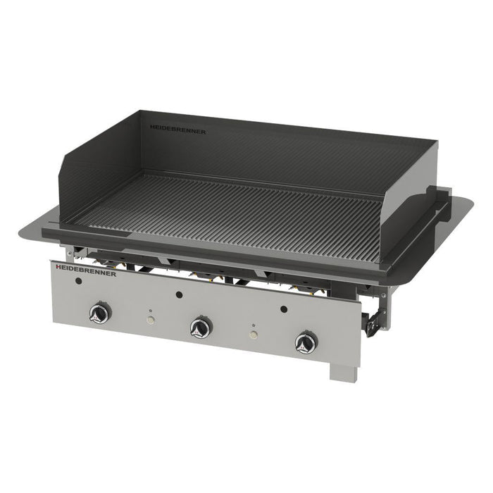 Heidebrenner - Heidebrenner Gas Einbau - Bratplatte KYUSHU - 750 - Geriffelte Platte, 1100x750x300 mm, 17,4 kW - GastroDeals