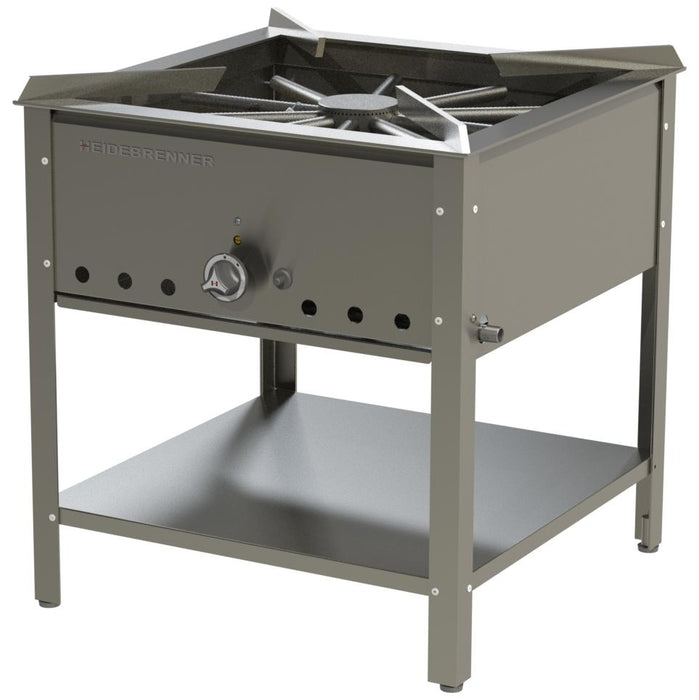 Heidebrenner - Heidebrenner Gas - Hockerkocher "HAMBURG" - 650x650x720 mm, 16,2 kW, Profilstahl, Höhenverstellbar - GastroDeals