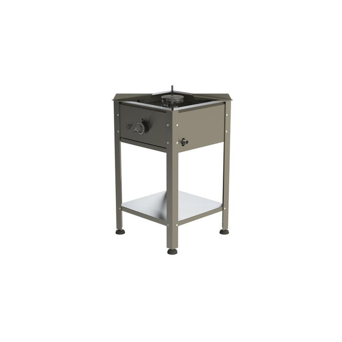 Heidebrenner - Heidebrenner Gas - Hockerkocher "HAMBURG" - 9,3 kW, 430 mm, Profilstahl, Höhenverstellbar - GastroDeals
