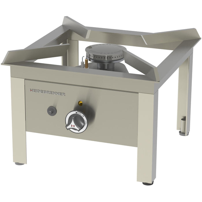 Heidebrenner - Heidebrenner Gas - Hockerkocher KIEL - 9,3 kW, 430 mm, Edelstahl, Höhenverstellbare Füße - GastroDeals