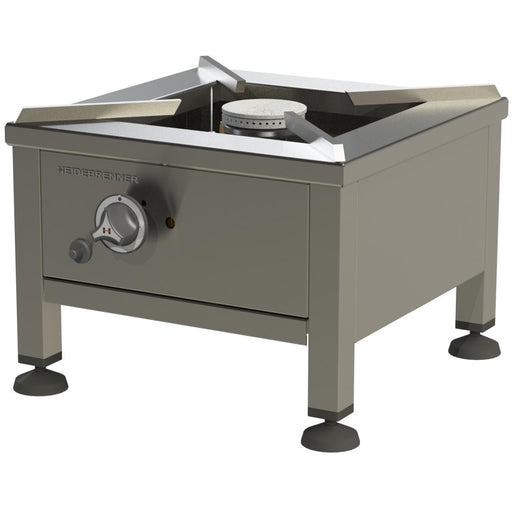 Heidebrenner - Heidebrenner Gas - Hockerkocher "ROSTOCK" - 400 mm, 5,8 kW, Edelstahl - Topfauflage, Höhenverstellbare Füße - GastroDeals