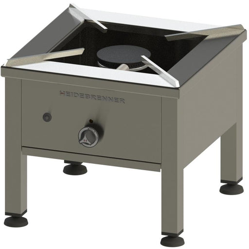 Heidebrenner - Heidebrenner Gas - Hockerkocher "ROSTOCK" - 550 mm, 12,8 kW, Edelstahl - Topfauflage, Höhenverstellbar - GastroDeals