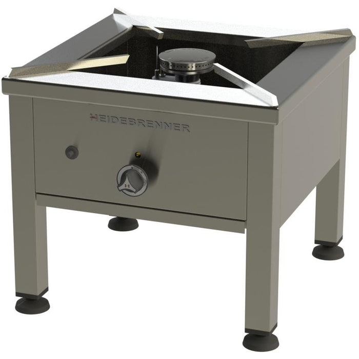 Heidebrenner - Heidebrenner Gas - Hockerkocher "ROSTOCK - 550 mm / 9,3 kW" (Edelstahl - Topfauflage) - GastroDeals